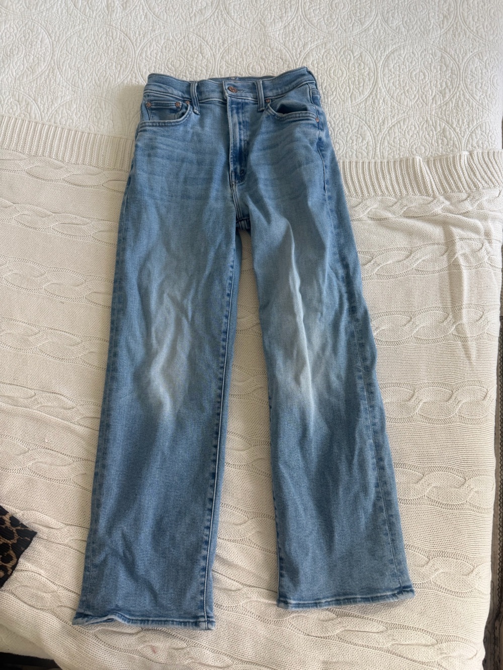 MOTHER Lil Rambler Zip Flood stretch denim Jeans 26